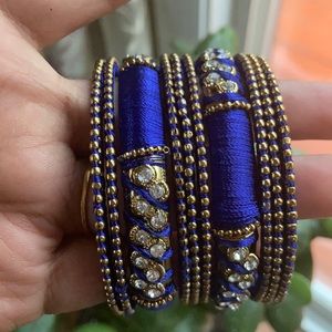 Indian Pakistani handmade silkthread metal bangles